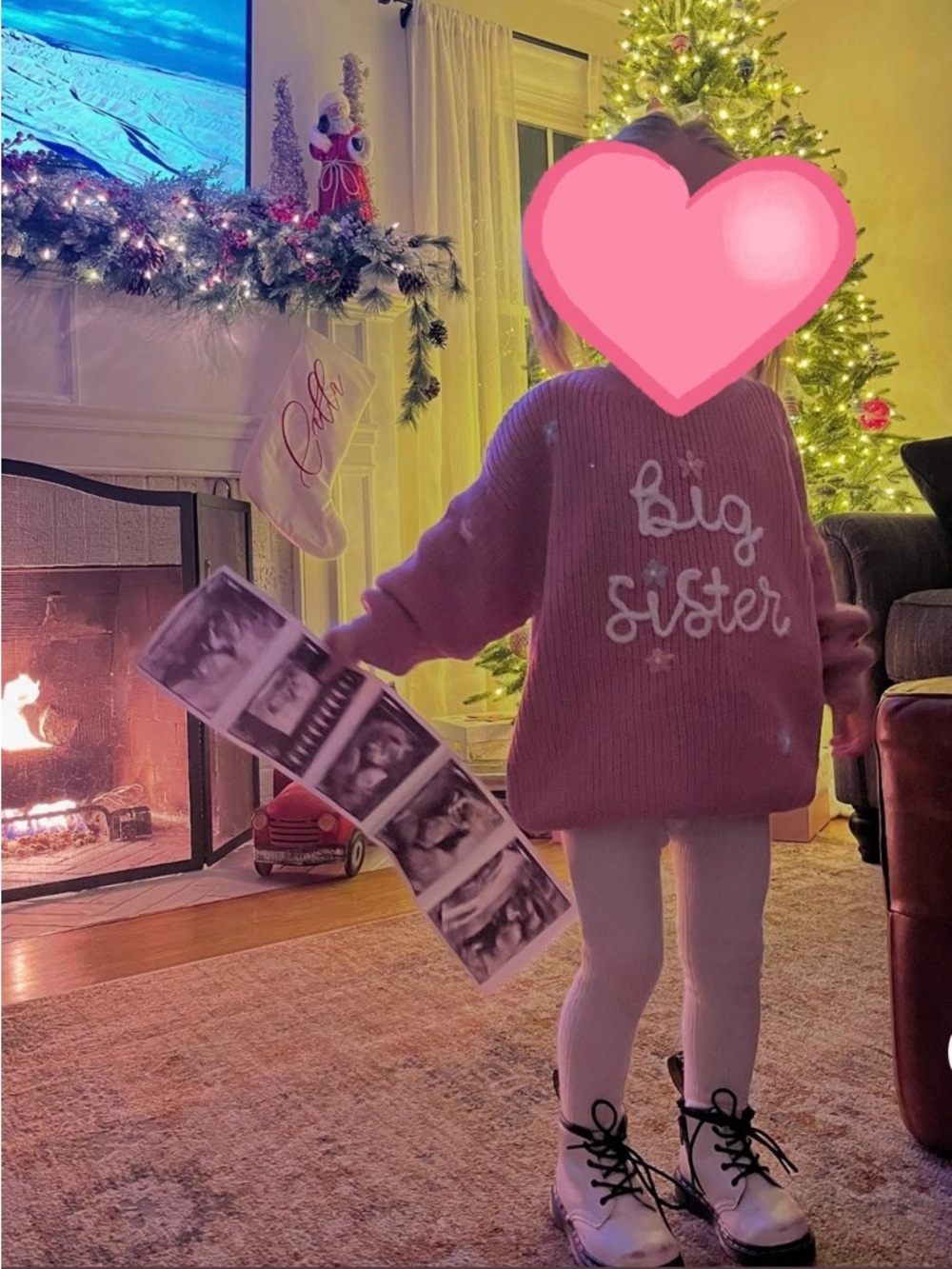 Kids Pink 'Big Sister' Sweater - Cozy Pullover for Girls